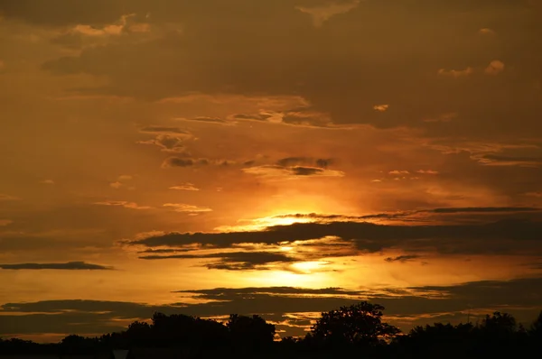 Puesta de sol naranja — Foto de Stock