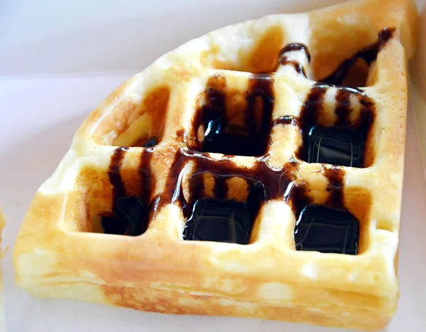 Chocolate waffle — Stock Photo, Image