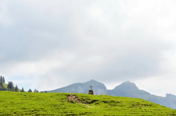 Tombstone on the hill in Appenzell — Stock Photo, Image