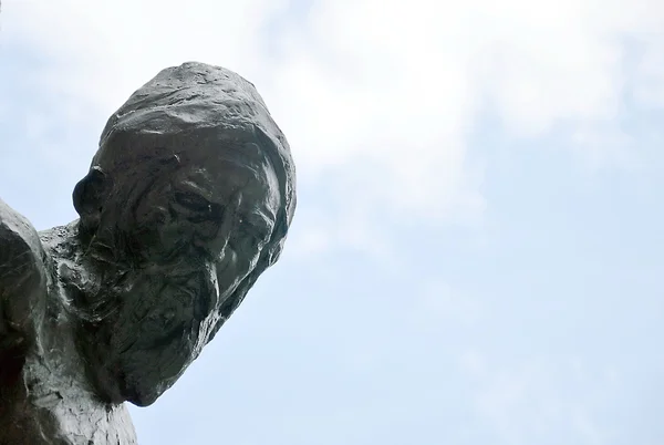 Staty av Jeremie par Rodo St Pierre Cathedral i Genève — Stockfoto