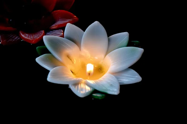 Bougie de lotus d'encens — Photo