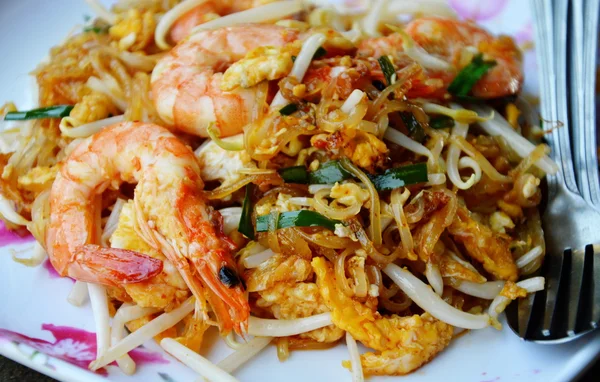 Thai noodle krewetki — Zdjęcie stockowe