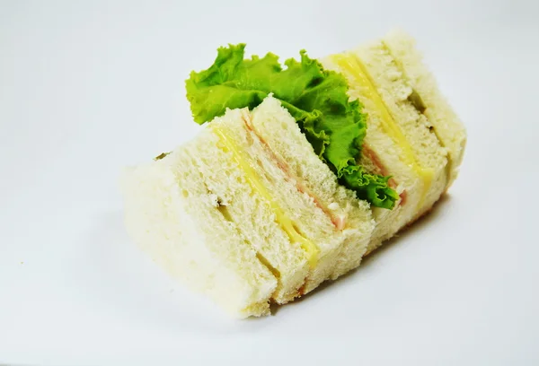 Queso sándwich y bolonia de cerdo — Foto de Stock