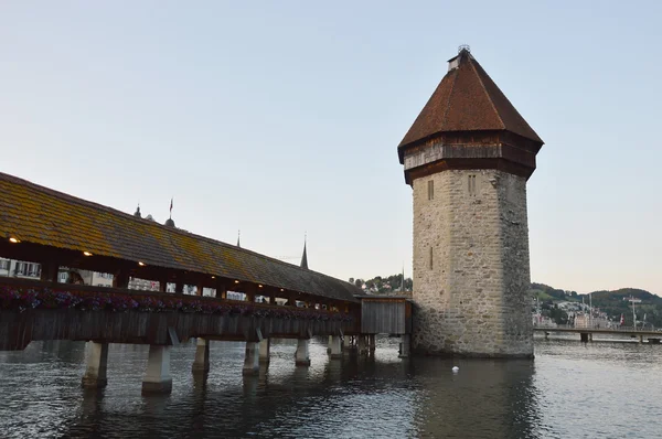 Kapellenbrücke in der Schweiz — Stockfoto