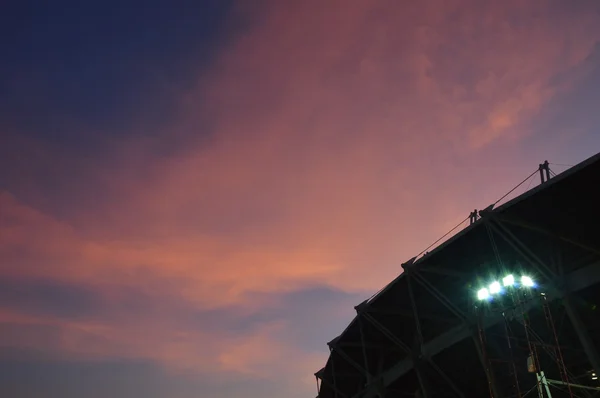 Stadion na zachód słońca — Zdjęcie stockowe