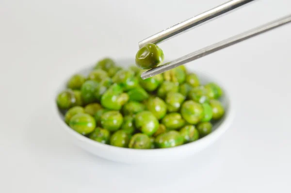 Guisante de jardín frito en palillos — Foto de Stock