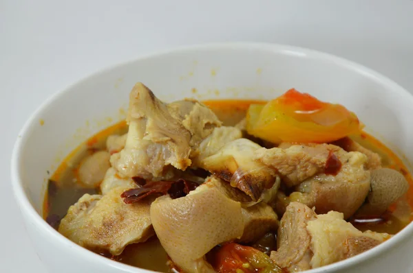 Carne di maiale nocca zuppa piccante — Foto Stock