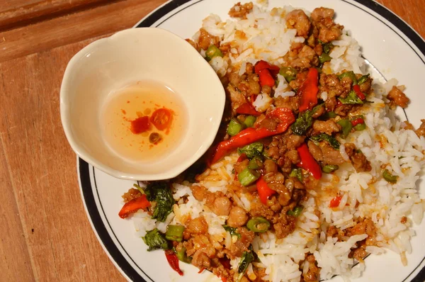 Sopa de leche de coco con pollo — Foto de Stock