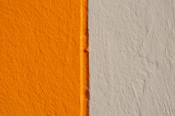 Oranje en witte muur — Stockfoto