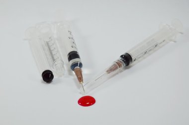 şırınga şırınga ve kırmızı bırak