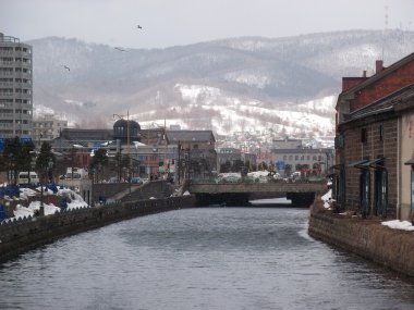 Otaru Hokkaido Japonya kanalda