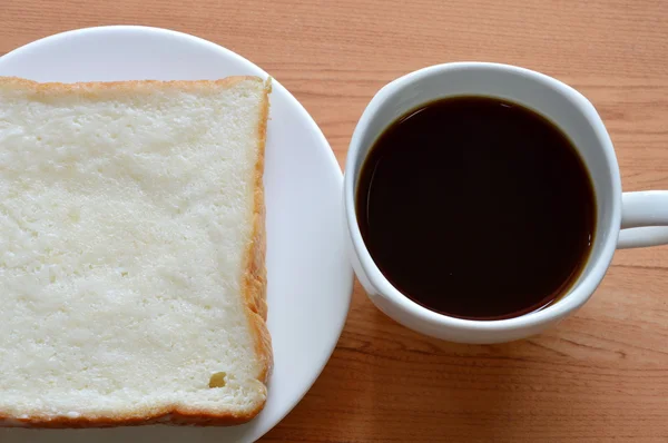 black coffee and slice bread