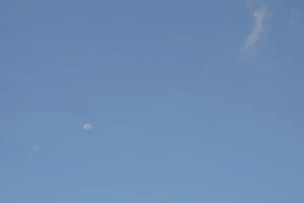 Lune sur le ciel le matin — Photo