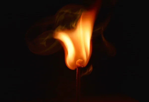 Matchstick spark in the dark — Stock Photo, Image