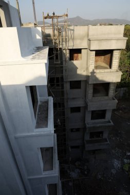 İnşaat halindeki bir binanın Arial manzarası