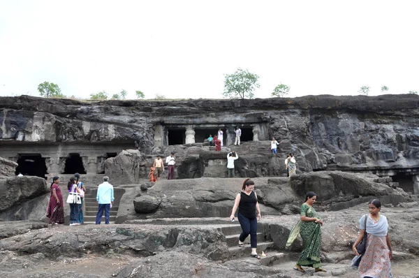 Lugar Turístico Conocido Como Ellora Cuevas Aurangabad Maharashtra India —  Fotos de Stock