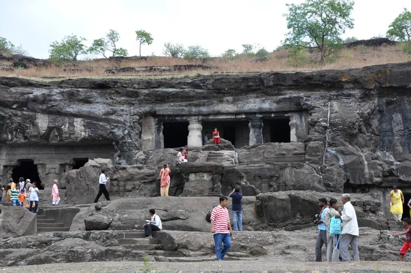 Lugar Turístico Conocido Como Ellora Cuevas Aurangabad Maharashtra India —  Fotos de Stock