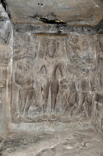 Turistplatsen Känd Som Ellora Grottor Aurangabad Maharashtra Indien — Stockfoto