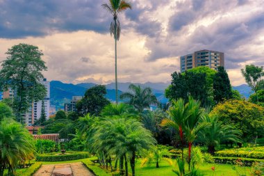Medellin, Antioquia, Colombia: Beautiful outdoor view of the Park and Garden of gothic Museo El Castillo. Contemporary Parks and Gardens of Latin America with floral ornamentation. Free use for photographer - community own. Desktop wallpaper