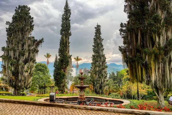 Medellín Antioquia Colombia Hermosa Vista Aire Libre Del Parque Jardín —  Fotos de Stock