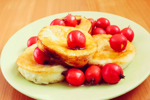 Édes omlett, galagonya, reggel desszert — Stock Fotó