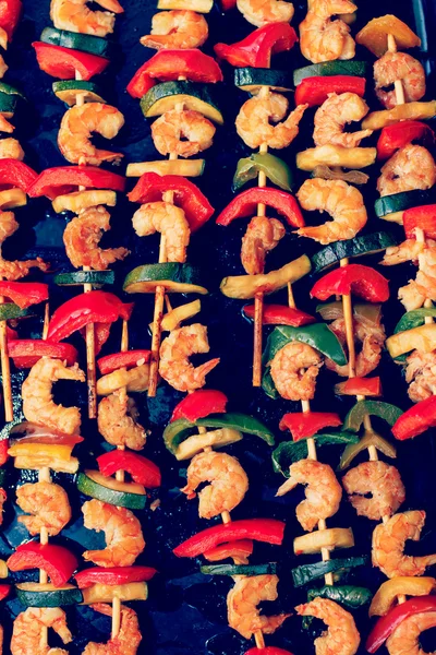 Shrimp kebabs, teriyaki — Stock Photo, Image