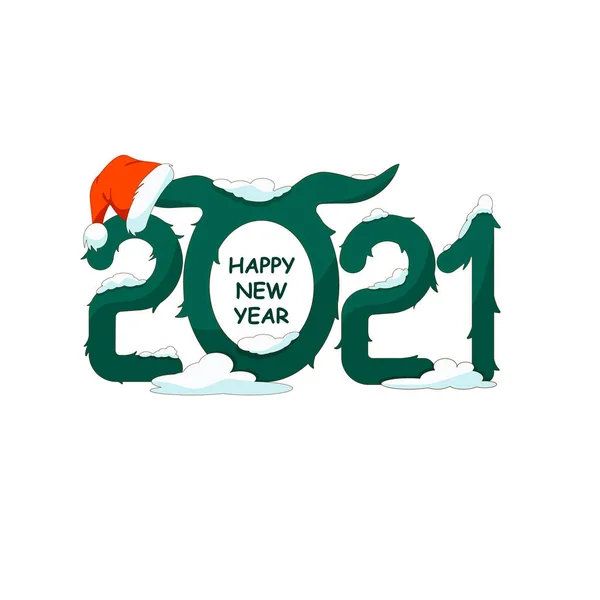 Año Nuevo Chino 2021. Feliz Año Nuevo saludos. 2021 número de letra a mano. Feliz Navidad.. — Vector de stock