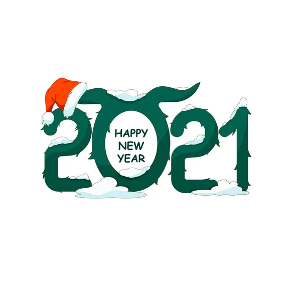 Çin Yeni Yılı 2021. Yeni yılınız kutlu olsun. 2021 el yazısı numarası. Mutlu Noeller..