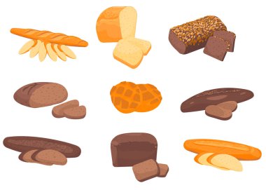 Bir dizi farklı ekmek..