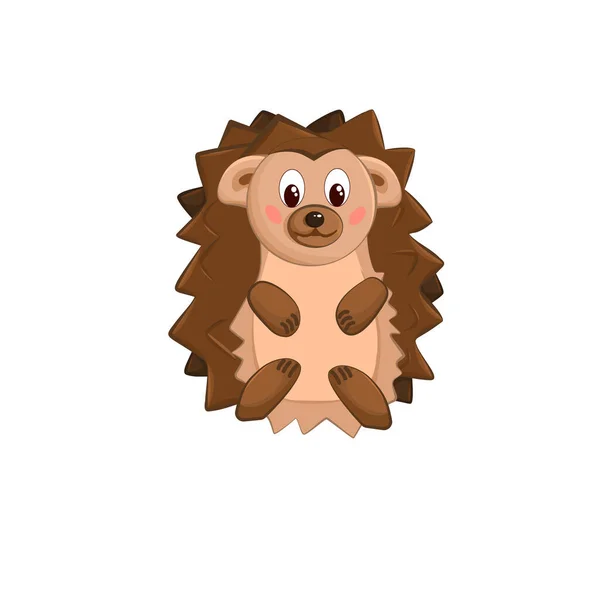 A cute hedgehog is sitting. — Stock Vector