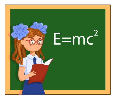 Elinde kitap tutan gülümseyen kız.