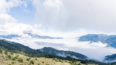 Tayvan 'ın 19. Dağları' nın güzel manzarası