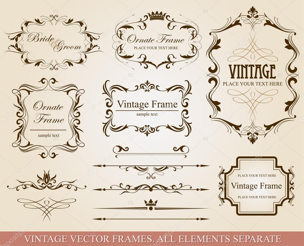 Different vintage frames