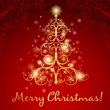 Noel ağacıyla Noel arkaplanı,