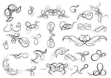 Kaligrafik çizgiler ve tasarım öğeleri