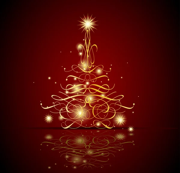 Lesklý vánoční strom — Stockový vektor