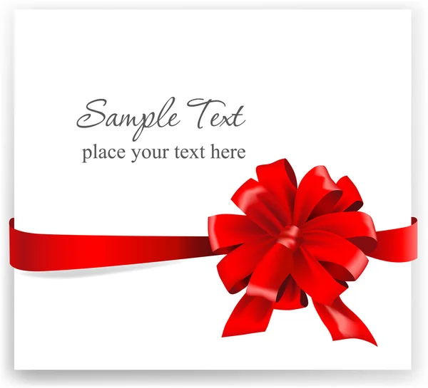 Red bow with ribbon — Stock Vector
