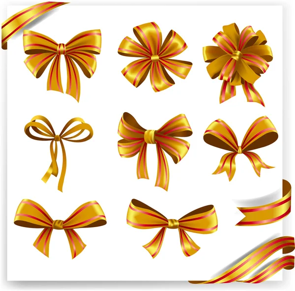 Set of gift bows — Stock Vector