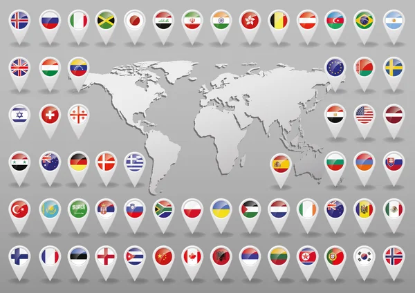 Флаги для карт — стоковый вектор