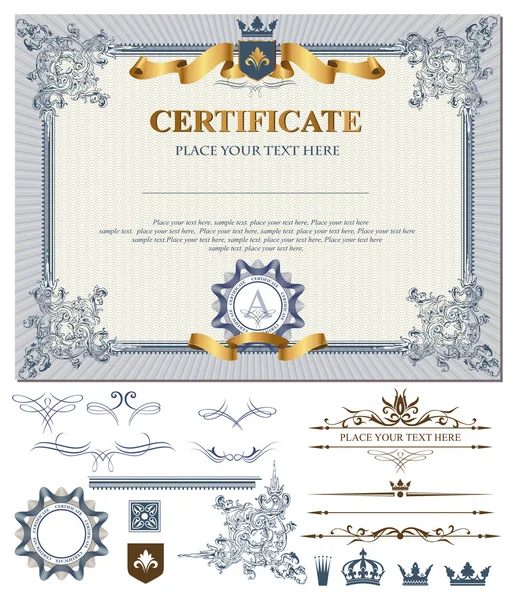 Шаблон сертификата или купона — стоковый вектор
