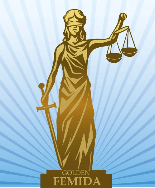 Femida, lady justice — 图库矢量图片