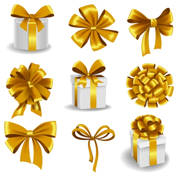 Ensemble de noeuds cadeaux — Image vectorielle