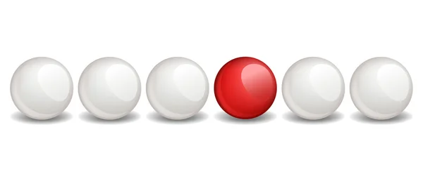 ユニークな赤い球 — ストックベクタ