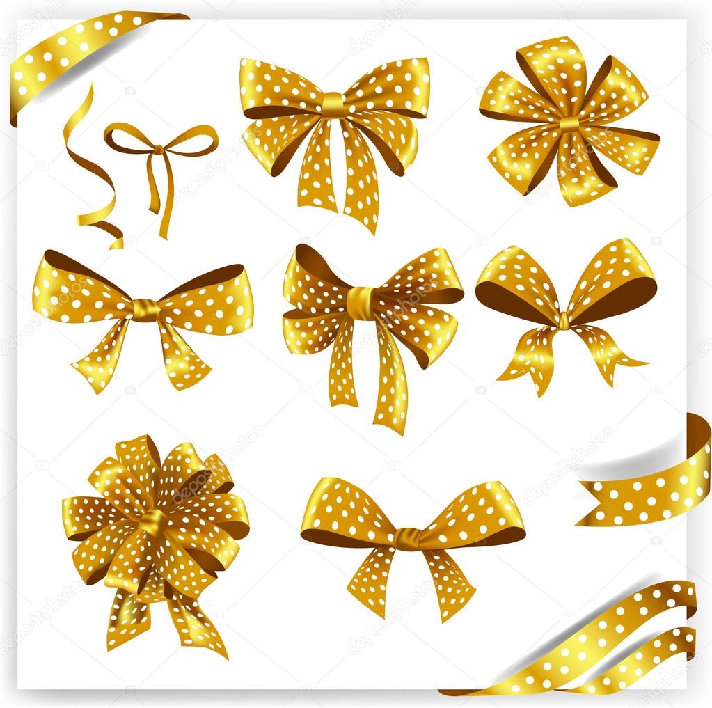 Set of gift bows