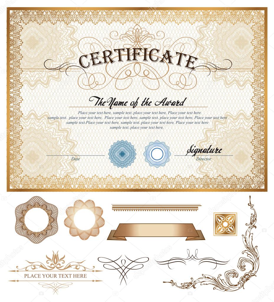 Certificate or coupon template