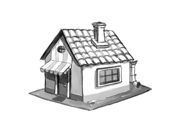 Desenho da casa — Fotografia de Stock
