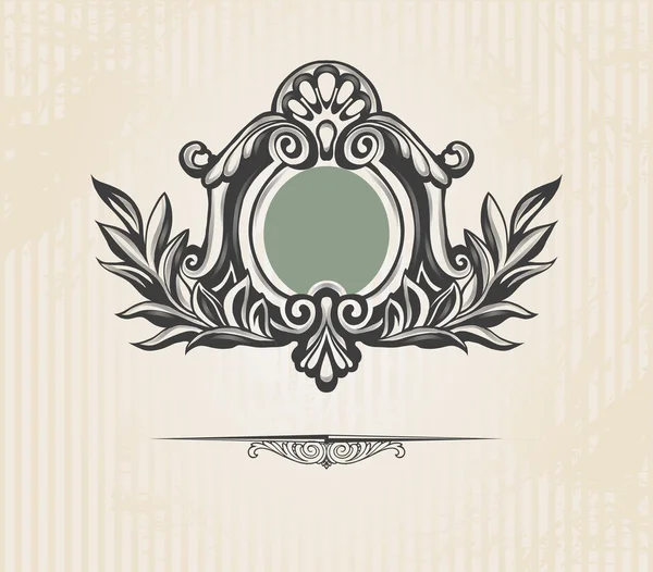 Escudo ornamentado vintage — Vetor de Stock