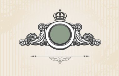 Vintage süslü kalkan