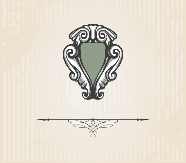 Винтажный декоративный щит — стоковый вектор