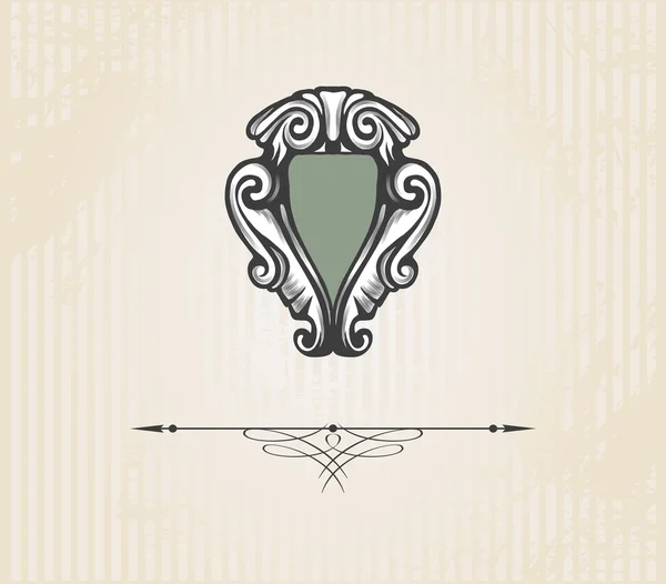 Escudo ornamentado vintage — Vector de stock